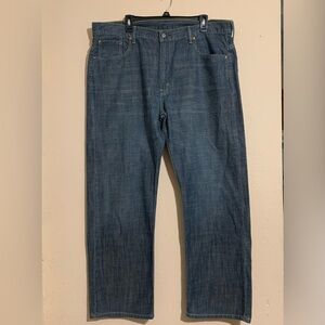 Levi's 569 Men’s Denim Jeans 38x32 Blue 100% Cotton Straight Loose Fit Med Wash